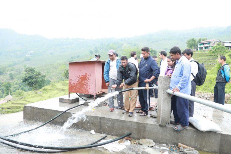 Test of the water pump