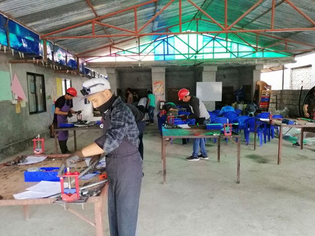 Plumbing training practice session